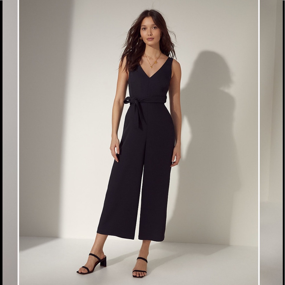 Aritzia Wilfred Ecoulement V black jumpsuit 4